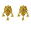 22K Yellow Gold Meenakari Necklace Set W/ Wheat Chains & Abstract Pendants - Virani Jewelers