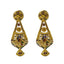 22K Yellow Gold Meenakari Necklace Set W/ Abstract Peacock Pendants - Virani Jewelers