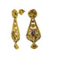 22K Yellow Gold Meenakari Necklace Set W/ Abstract Peacock Pendants - Virani Jewelers
