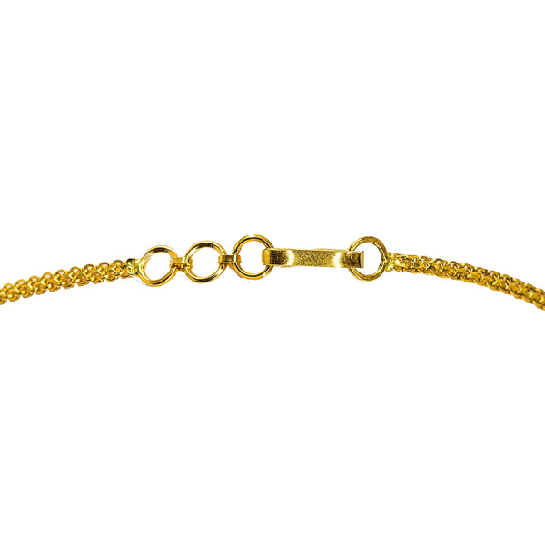 22K Yellow Gold Necklace & Earrings Set W/ Ruby, Emerald, CZ & Large Fan Pendants - Virani Jewelers |  22K Yellow Gold Necklace & Earrings Set W/ Ruby, Emerald, CZ & Large Fan Pendants for wo...