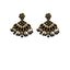 22K Yellow Gold Necklace & Earrings Set W/ Black Sapphires - Virani Jewelers