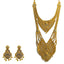 22K  Multi Tone Gold Necklace & Earrings Set W/ Beaded Filigree & Royal Double Collar Chandelier Display - Virani Jewelers