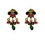 22K Yellow Gold Necklace & Earrings Set W/ Rubies, Black Sapphires & Emeralds - Virani Jewelers