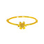 22K Yellow Gold Bangle W/ Large Faceted Flower & Openable Hinge - Virani Jewelers