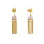 An image showing the front and side views of the 22K gold earrings from Virani Jewelers.