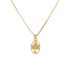 An image of an Indian pendant featuring a minimalistic style Ganesh from Virani Jewelers.