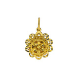 22K Yellow Gold Flower Pendant W/ Layered Faceted Design - Virani Jewelers | 


Enjoy the feminine beauty of floral designs with this faceted 22K yellow gold flower pendant f...