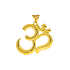 22K Yellow Gold Om Symbol Pendant - Virani Jewelers