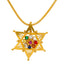 22K Gold Colorful Satkona Pendant - Virani Jewelers