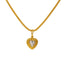 22K Yellow and White Gold Ananya Heart Pendant - Virani Jewelers
