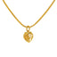 22K Yellow Gold Art Deco Heart Shaped "F" Pendant - Virani Jewelers