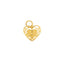 22K Yellow Gold Heart Shaped S Pendant