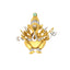 22K Multi-Tone Gold Abstract Lord Ganesh Pendant