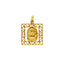 22K Multi-Tone Gold Lord Ganesh Pendant w/ CZ stone