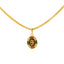 22K Yellow Gold Enamel Om Pendant