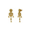 22K Yellow Gold Pendant & Earrings Set W/ Spindle Frame, Filigree & Drop Gold Balls - Virani Jewelers