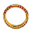 22K Yellow Gold Enamel Ring W/ Domed Band & Textured Eyelet Details - Virani Jewelers