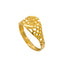 22K Yellow Gold Signet Ring W/ Round Etched Frame - Virani Jewelers