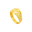 22K Yellow Gold Signet Ring For Kids W/ Square Etched Frame - Virani Jewelers