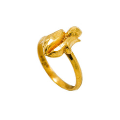 22K Yellow Gold Ring For Kids W/ Smooth Abstract Design - Virani Jewelers