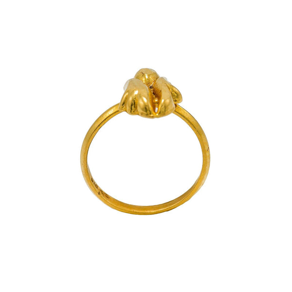 Secured Oval Gold Ring