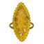 22K Yellow Gold Antique Shield Ring W/ Beaded Filigree - Virani Jewelers