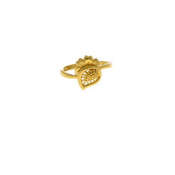 22K Yellow Gold Mango Ring W/ Petal Accents - Virani Jewelers
