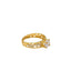 22K Gold Aesha Minimal Ring w/ CZ Stones - Virani Jewelers