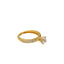 22K Gold Daksha Minimal Ring w/ CZ Stone - Virani Jewelers