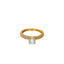 22K Gold Daksha Minimal Ring w/ CZ Stone - Virani Jewelers