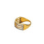 22K Yellow Gold Layered Minimal Ring w/ CZ Stones - Virani Jewelers