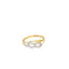 22K Yellow Gold & CZ Stone Wave Minimal Ring - Virani Jewelers