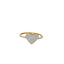 22K Yellow Gold & CZ Stone Heart Pendant Ring - Virani Jewelers