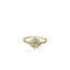 22K Yellow Gold & CZ Stone Flora Minimal Ring - Virani Jewelers