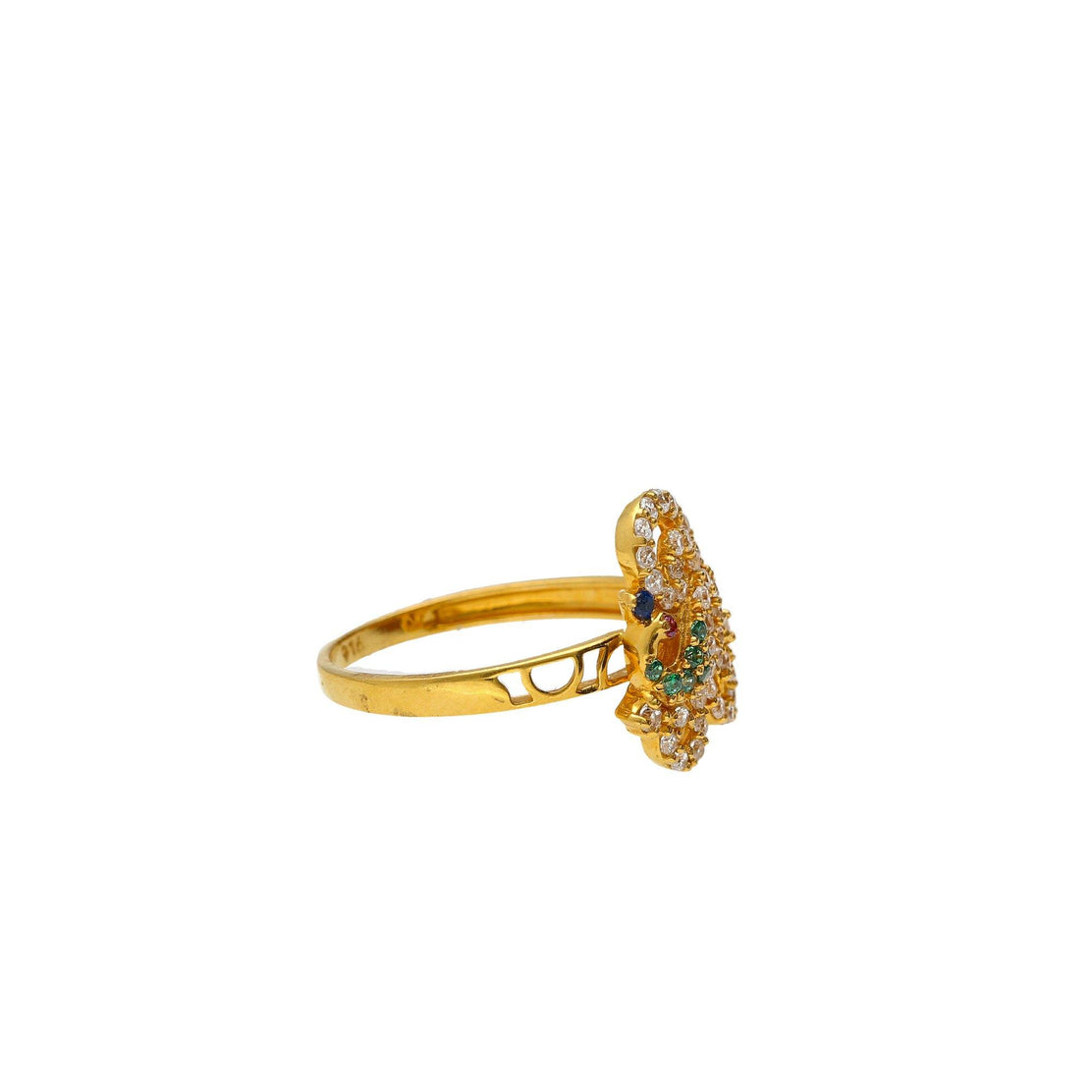 Buy quality 22 CT gold peacock design ring in Ahmedabad