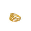 22K Yellow Gold Four Layer Beaded Link Ring - Virani Jewelers