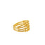 22K Yellow Gold Four Layer Beaded Link Ring - Virani Jewelers