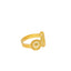 22K Yellow Gold Beaded Medallion Ring - Virani Jewelers