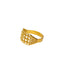 22K Yellow Gold Beaded Layer Shield Ring - Virani Jewelers