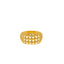 22K Yellow Gold Beaded Layer Shield Ring - Virani Jewelers