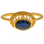 22K Yellow Gold & Sapphire Center Stone Ring - Virani Jewelers