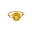 22K Yellow Gold Open Face Sapphire Ring