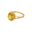 22K Yellow Gold & Sapphire Open Face Side Ring