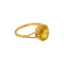 22K Yellow Gold & Sapphire Open Face Side Ring