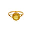 22K Yellow Gold & Sapphire Open Face Side Ring