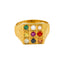 22K Yellow Gold Men's Sacred Stones Ring (10 grams)