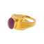 22K Yellow Gold Mens Purple Ruby Ring