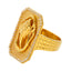 22K Yellow Gold  & CZ Men's Lord Ganesh Shield Ring