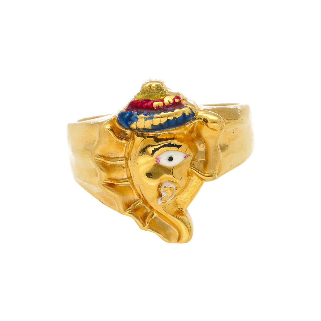 Buy quality 22 carat gold ganesha symbol gents rings RH-GR650 in Ahmedabad