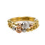 22K Multi Tone Gold Ring W/ Double Split Beaded Band - Virani Jewelers